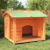 Dog Kennel Brown 37.8"x34.3"x31.7" Solid Wood Pine