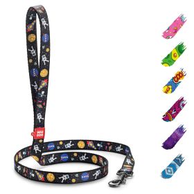 Nylon Dog Leash for Small Dogs and Medium Dogs 4 Ft x 3/5 inch Wide Strong Heavy Duty Dog Leashes Nasa Pattern