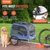 VEVOR Dog Bike Trailer, Supports up to 100 lbs, Pet Cart Bicycle Carrier, Easy Folding Frame with Quick Release Wheels, Universal Bicycle Coupler