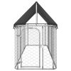 Outdoor Dog Kennel with Roof 157.5"x39.4"x59.1"