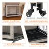 38 Inch Heavy-Duty Gray Dog Crate Furniture