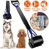 31.5in Pet Pooper Scooper Foldable Long Handle Dog Poop Waste Pick Up Rake for Large Medium Small Dogs