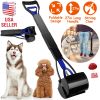 31.5in Pet Pooper Scooper Foldable Long Handle Dog Poop Waste Pick Up Rake for Large Medium Small Dogs