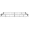 20-Panel Dog Playpen Black 39.4"x19.7" Powder-coated Steel